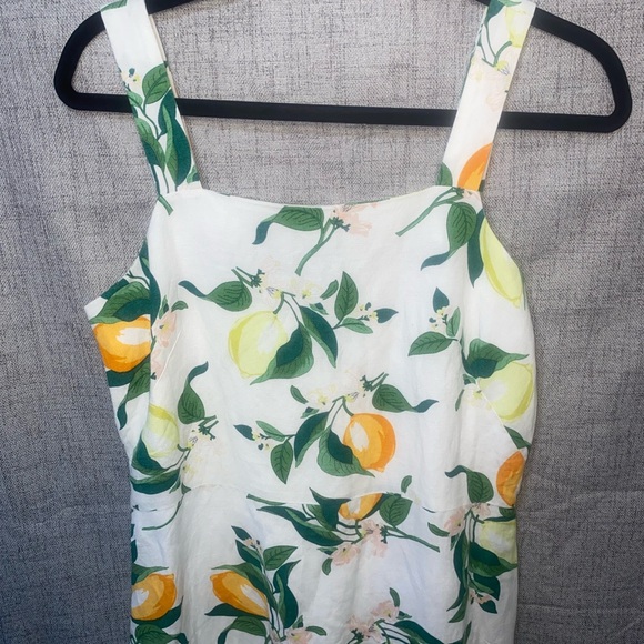 NWT- Ann Taylor Orange Green Halter Sundress, party, vacation, mini lemon dress - Picture 8 of 12